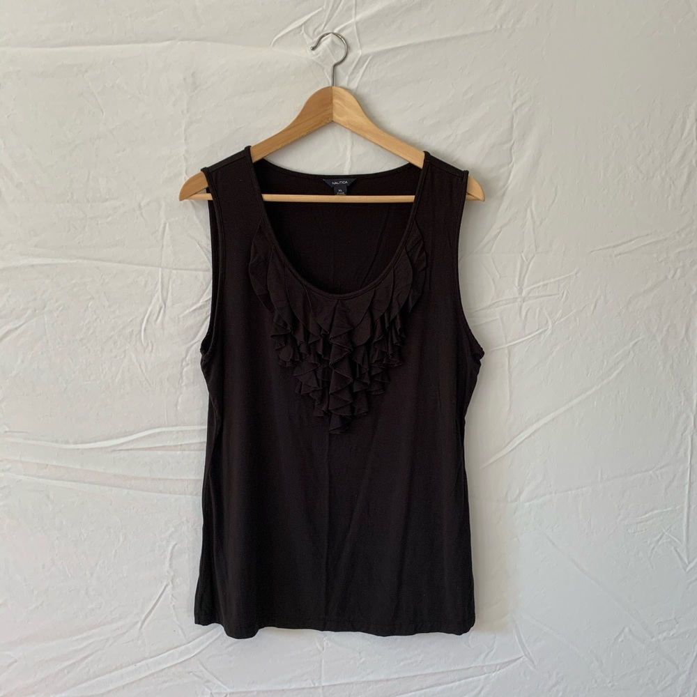 Nautica Ruffle Neck Tank Top - Picture 4 of 10